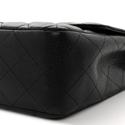 Chanel Caviar Quilted Jumbo Single Flap Black 10 of 12
