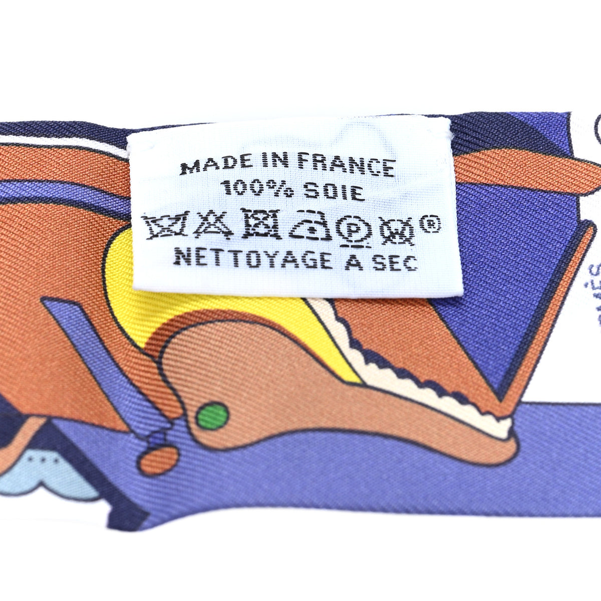 Hermes Silk Pony Pit Stop Twilly Bleu Vert Rose 3 of 3