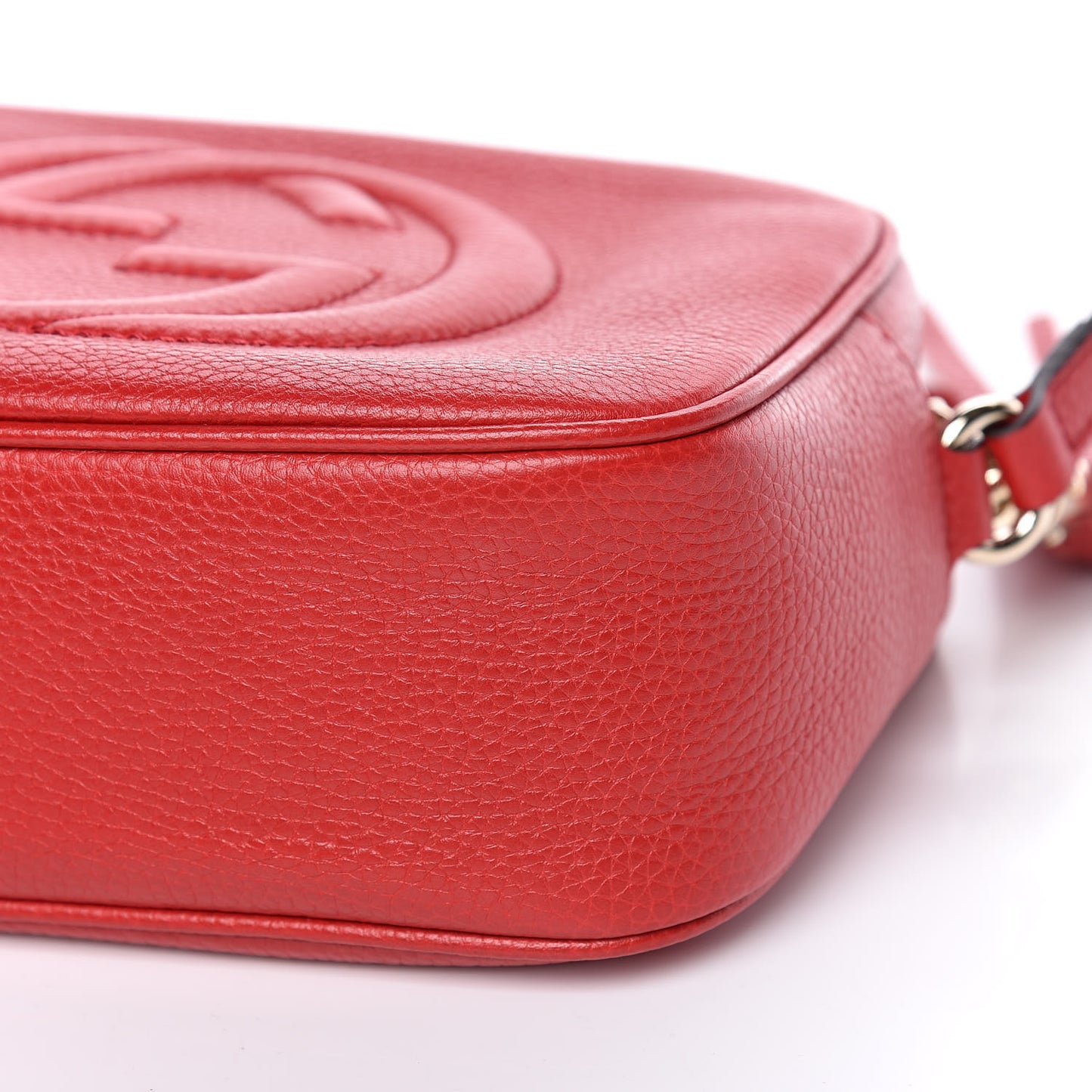 Pebbled Calfskin Small Soho Disco Bag Tabasco Red