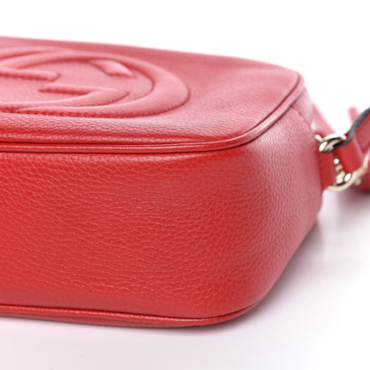 Gucci Pebbled Calfskin Small Soho Disco Bag Tabasco Red 6 of 10