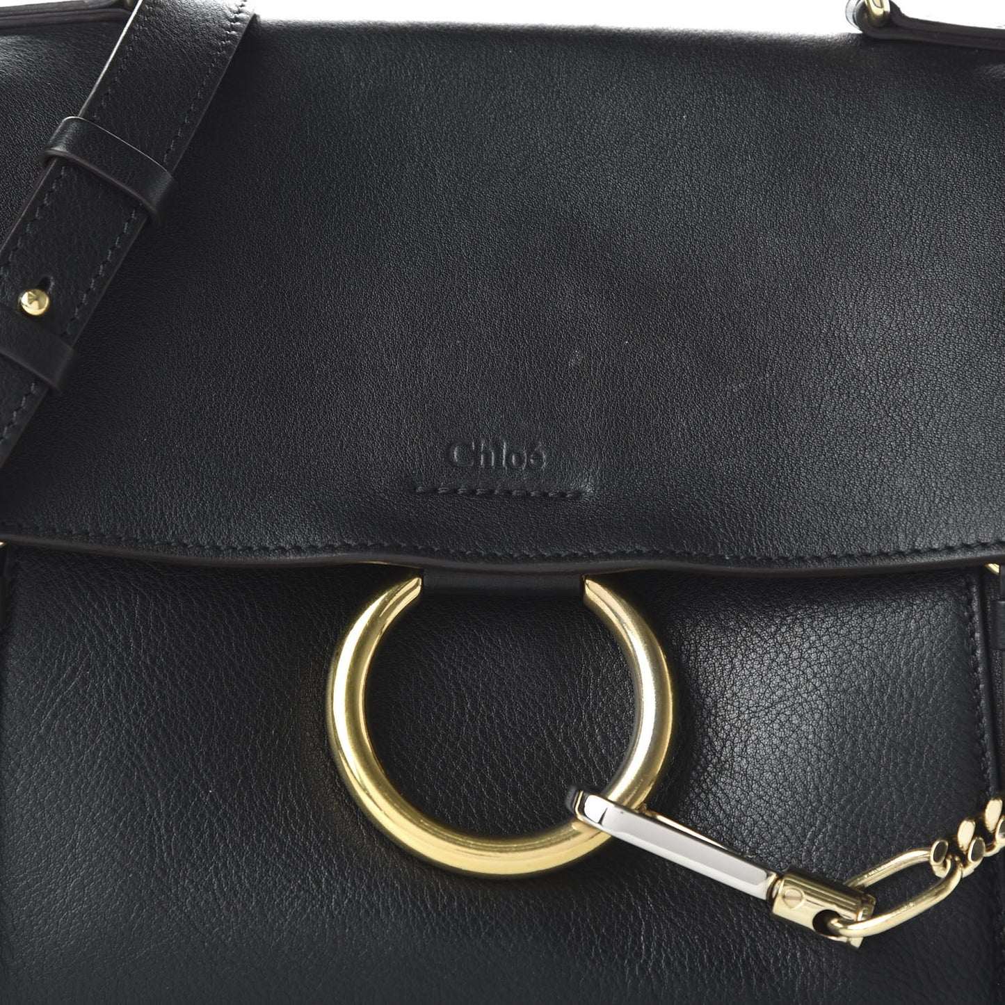 Calfskin Small Faye Day Shoulder Bag Black