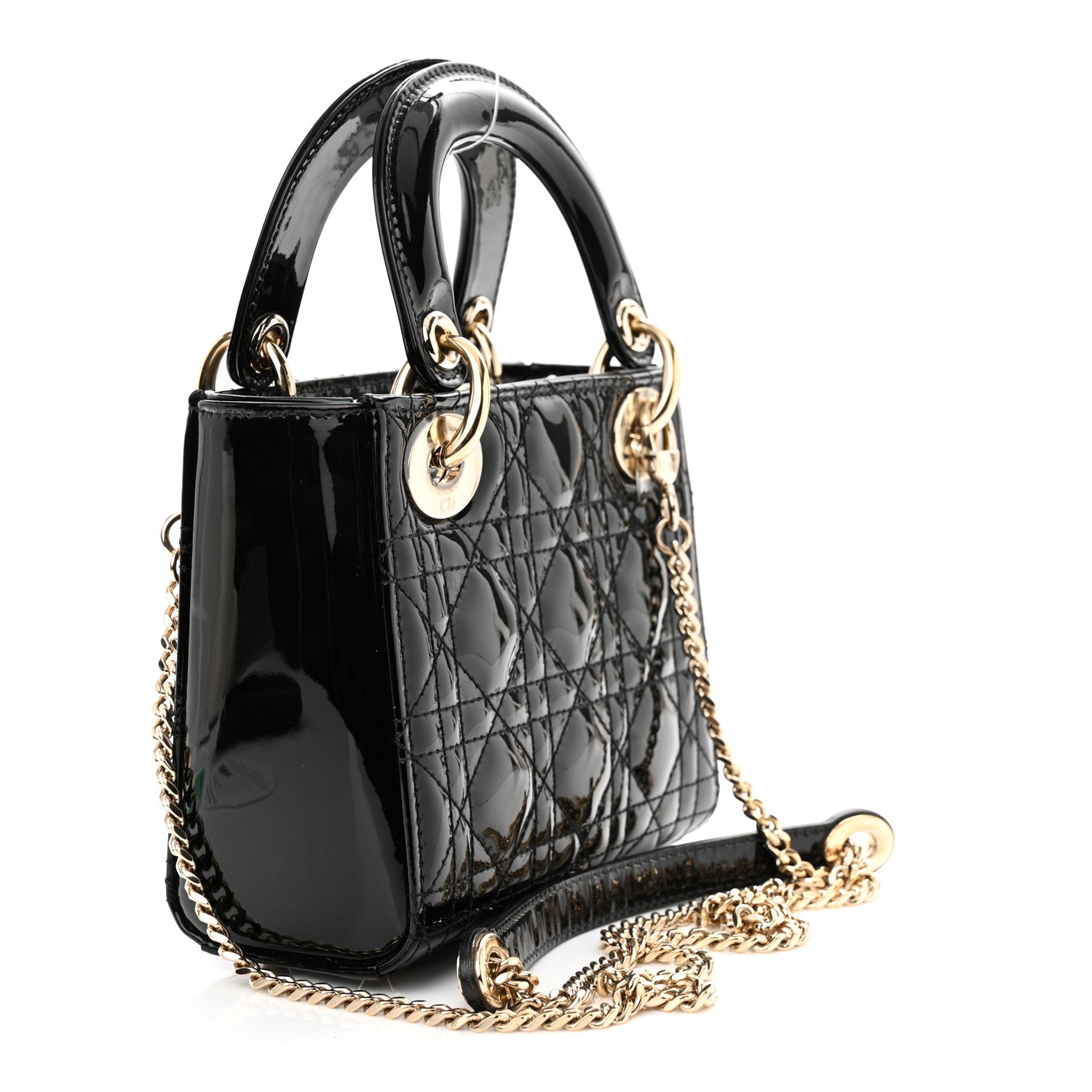 Christian Dior Patent Cannage Mini Lady Dior Black 3 of 10