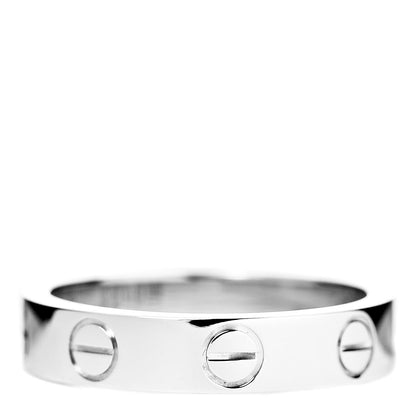 Cartier 18K White Gold 3.5mm LOVE Wedding Band Ring 46 3.75 3 of 4