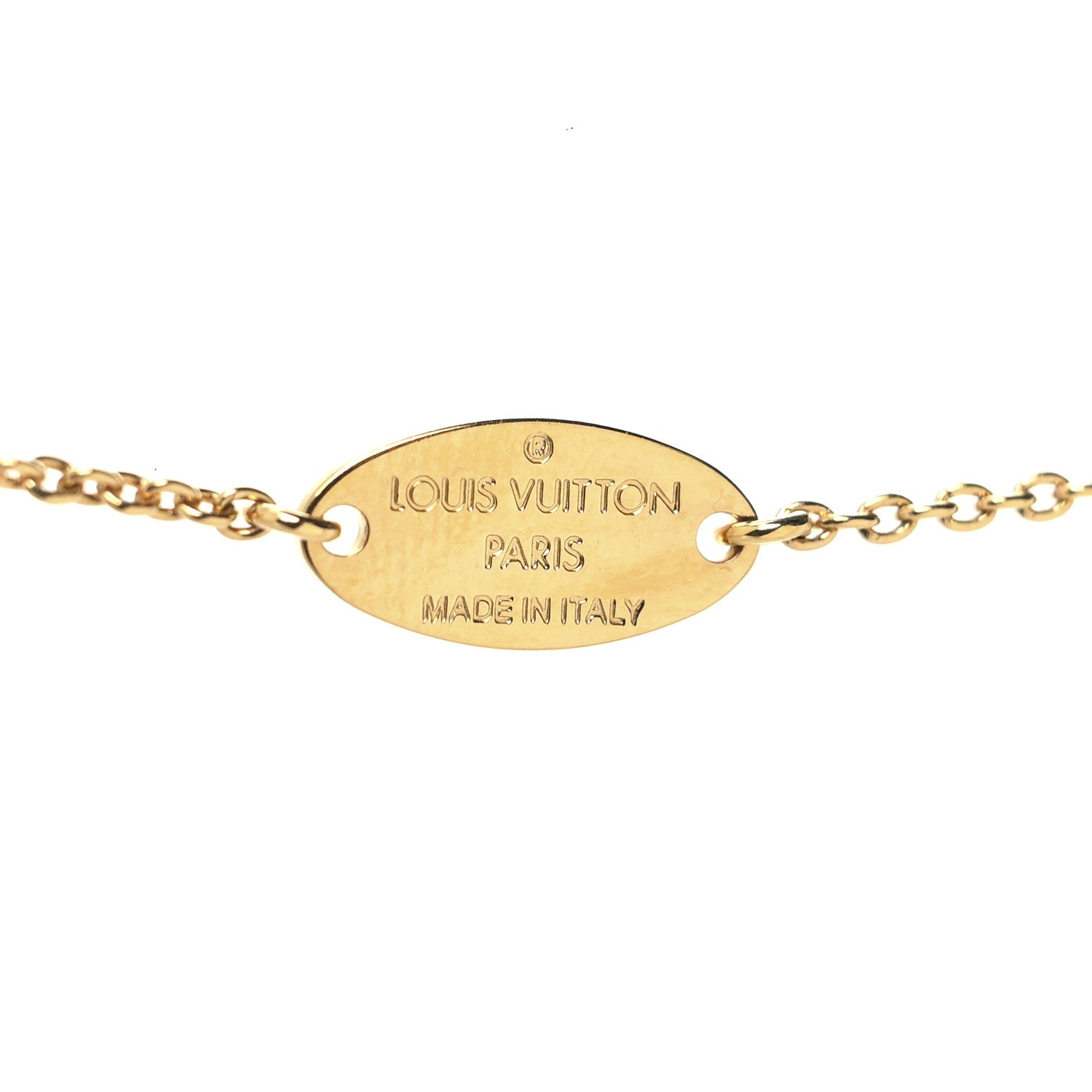 Louis Vuitton Metal Louisette Necklace Gold 5 of 6