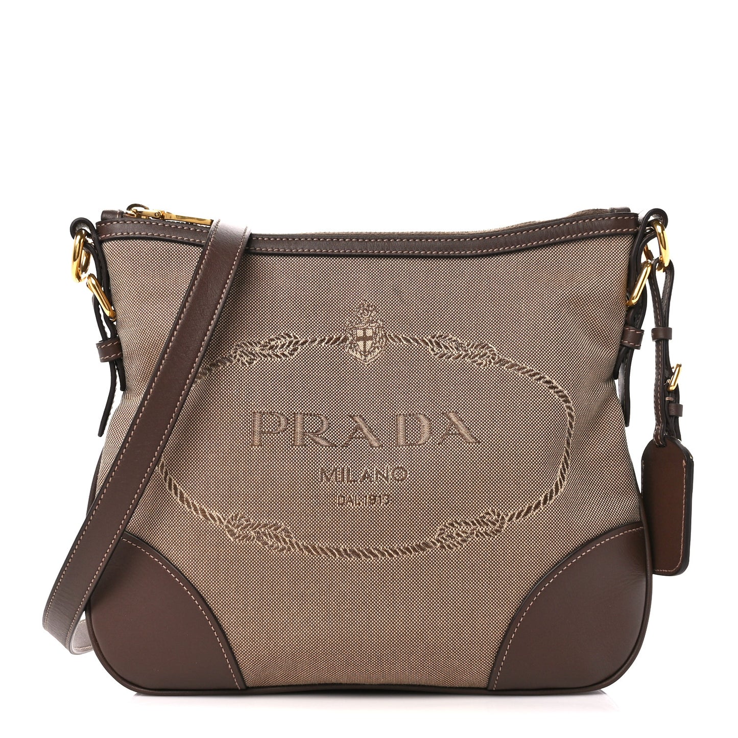 Jacquard Logo Small Flat Messenger Bag Corda Bruciato