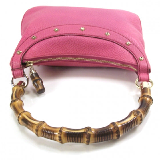 Gucci Calfskin Bamboo Anita Top Handle Bag Pink 5 of 9