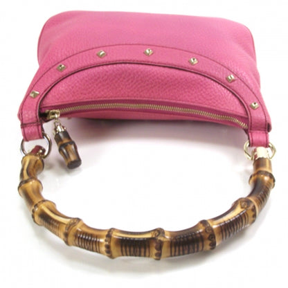 Gucci Calfskin Bamboo Anita Top Handle Bag Pink 5 of 9
