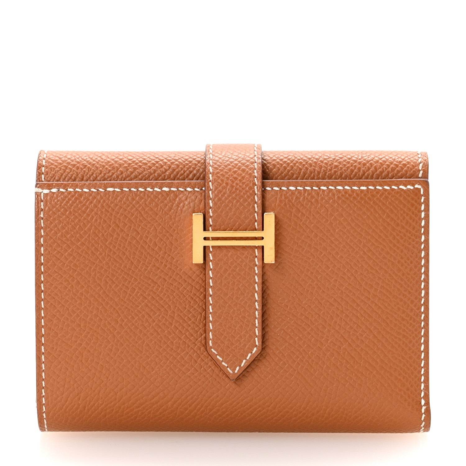 Hermes Epsom Tri-Fold Compact Bearn Wallet Gold 1 of 7