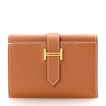 Hermes Epsom Tri-Fold Compact Bearn Wallet Gold 1 of 7