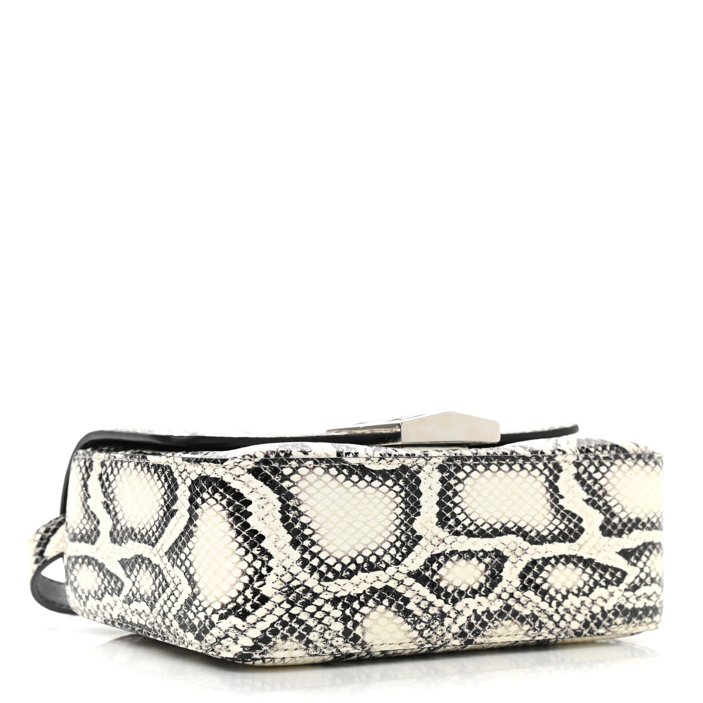 Calfskin Snake Embossed Small 4G Crossbody Black White
