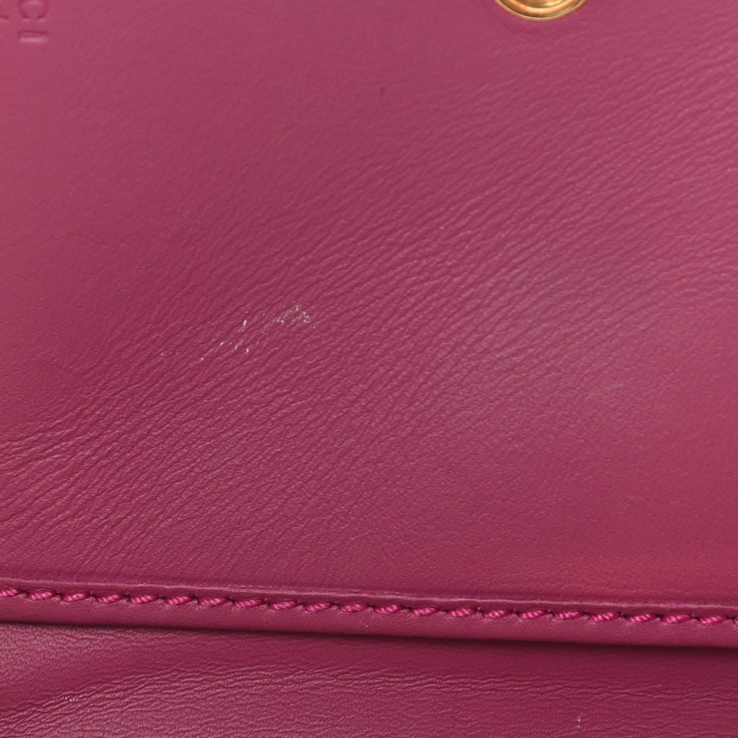 Gucci GG Supreme Monogram Calfskin Padlock Wallet Beige Hibiscus Red New Rosette 9 of 15