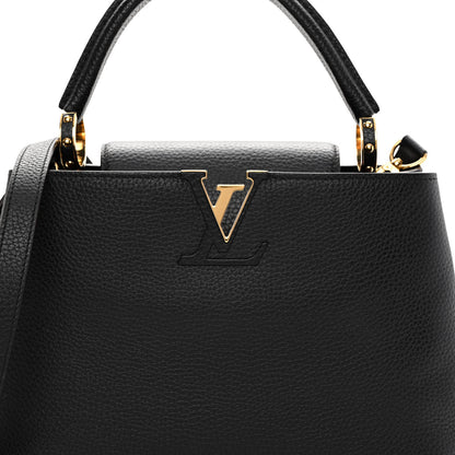 Louis Vuitton Taurillon Capucines MM Black Fuchsia 7 of 9