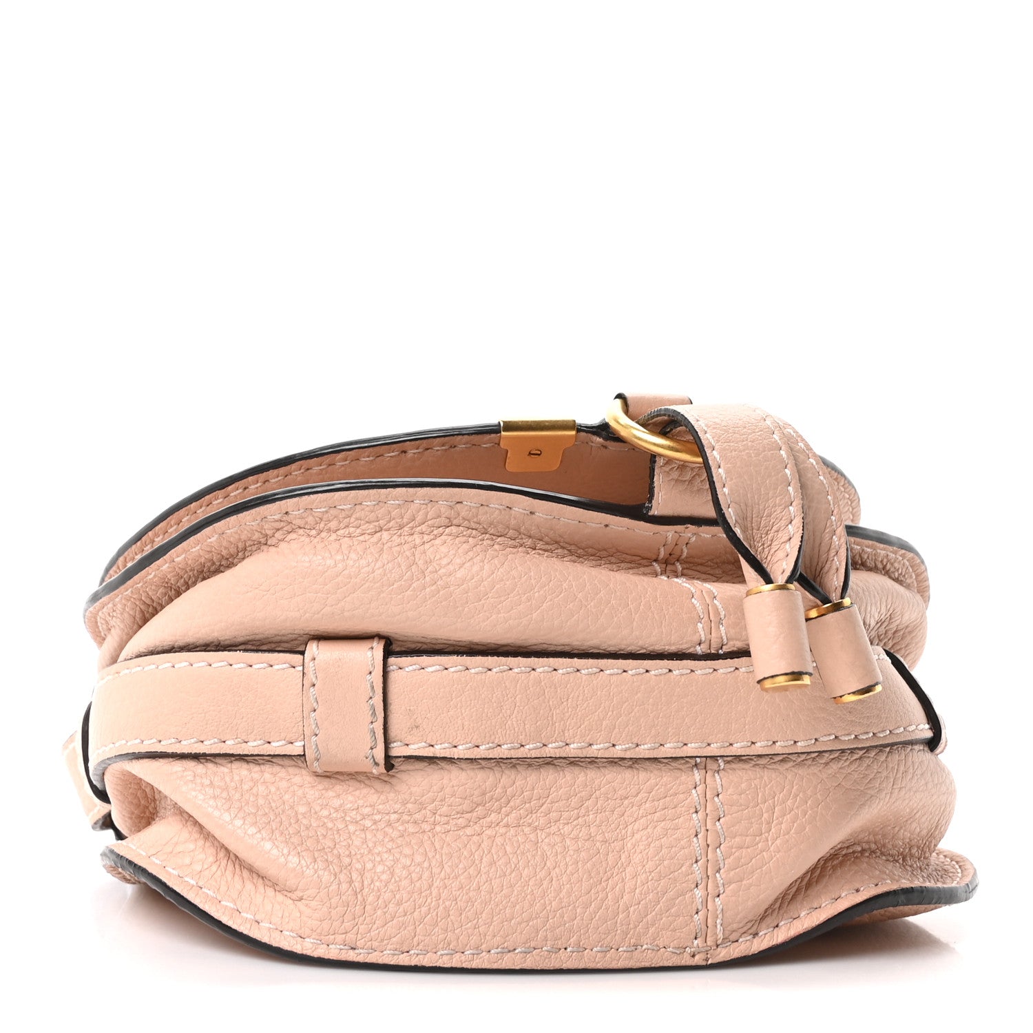 Chloe Grained Calfskin Small Marcie Saddle Bag Anemone Pink 4 of 10