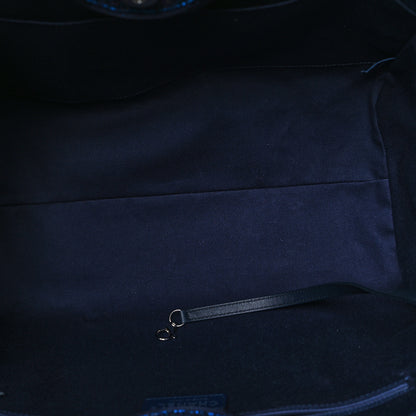 Chanel Calfskin Sequin Medium Deauville Tote Blue Multicolor 5 of 11