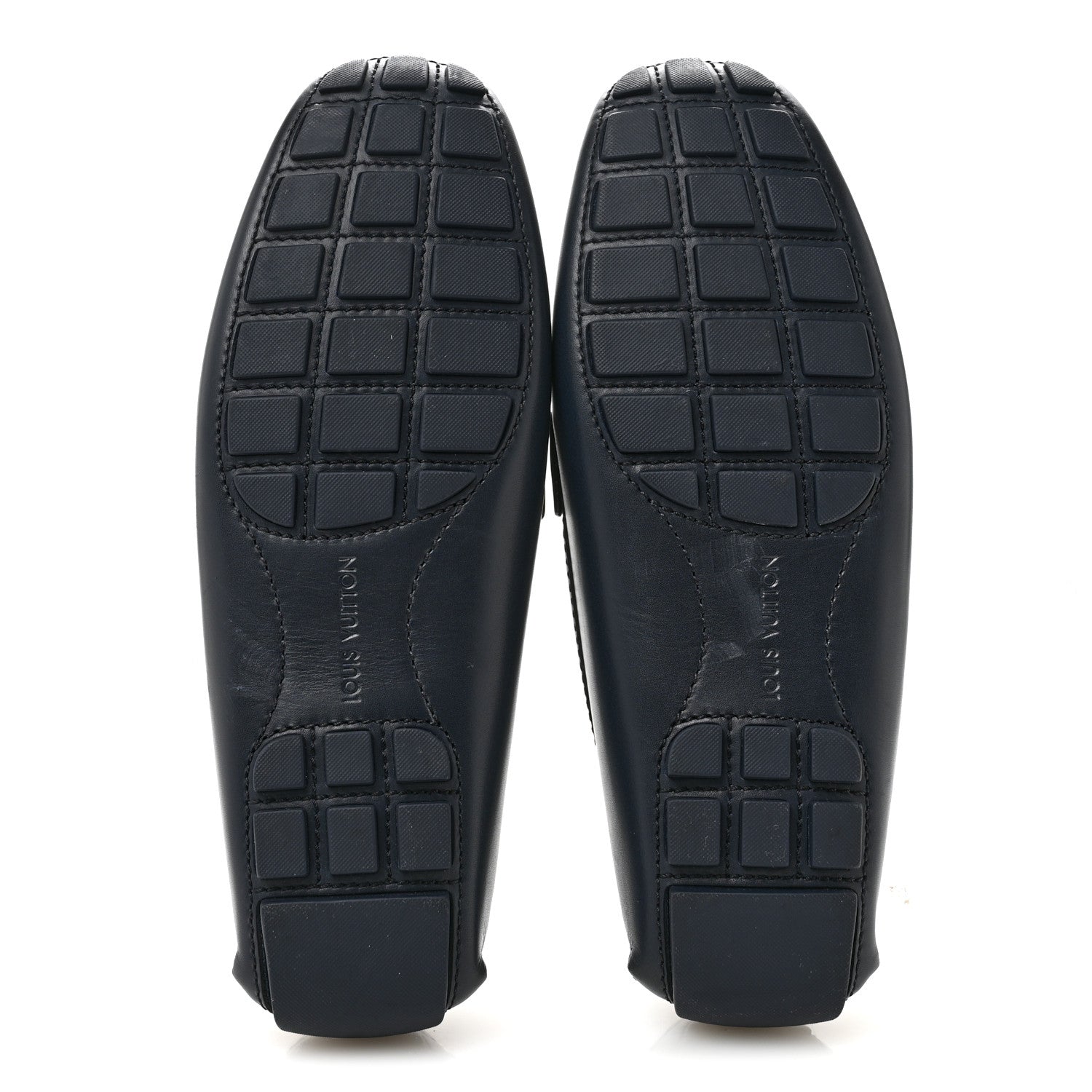 Louis Vuitton Calfskin Mens Monte Carlo Car Shoe Moccasin Loafers 9 Navy 6 of 10