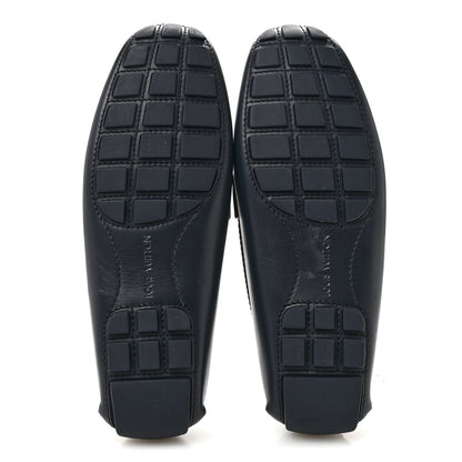 Louis Vuitton Calfskin Mens Monte Carlo Car Shoe Moccasin Loafers 9 Navy 6 of 10