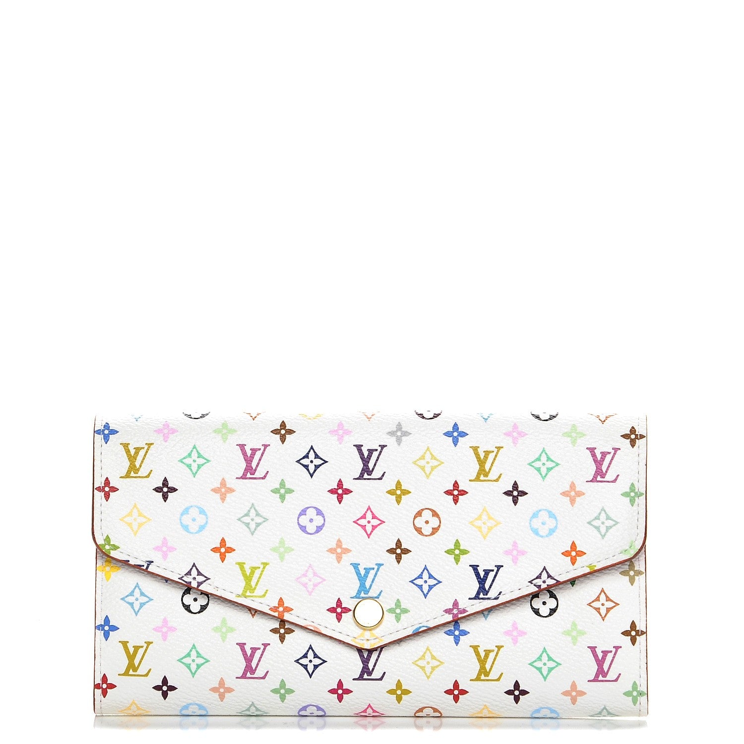 Louis Vuitton Monogram Multicolor Sarah Wallet NM White Eglantine 1 of 8