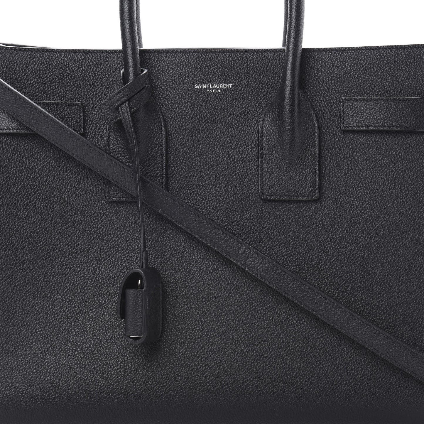 Grained Calfskin Small Sac De Jour Black