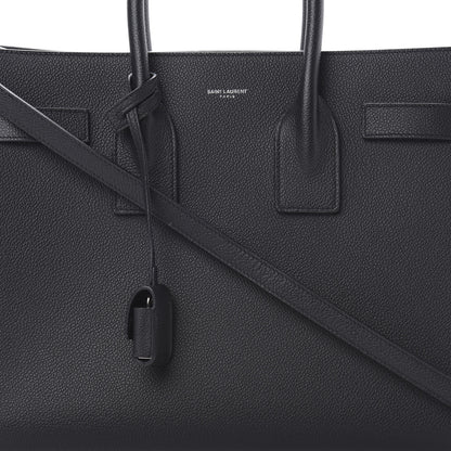 Saint Laurent Grained Calfskin Small Sac De Jour Black 9 of 11