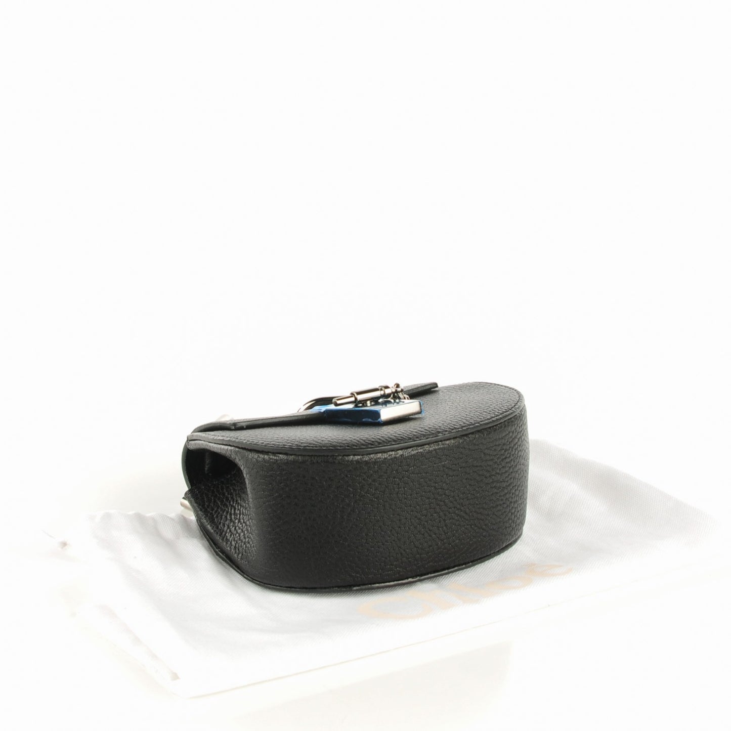 Grained Lambskin Nano Drew Shoulder Bag Black