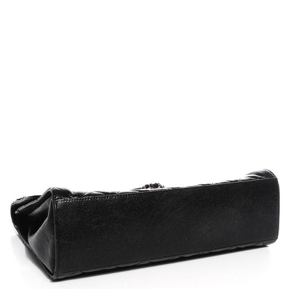 Chanel Crumpled Grained Calfskin CC Crave Jumbo Flap Black 4 of 9