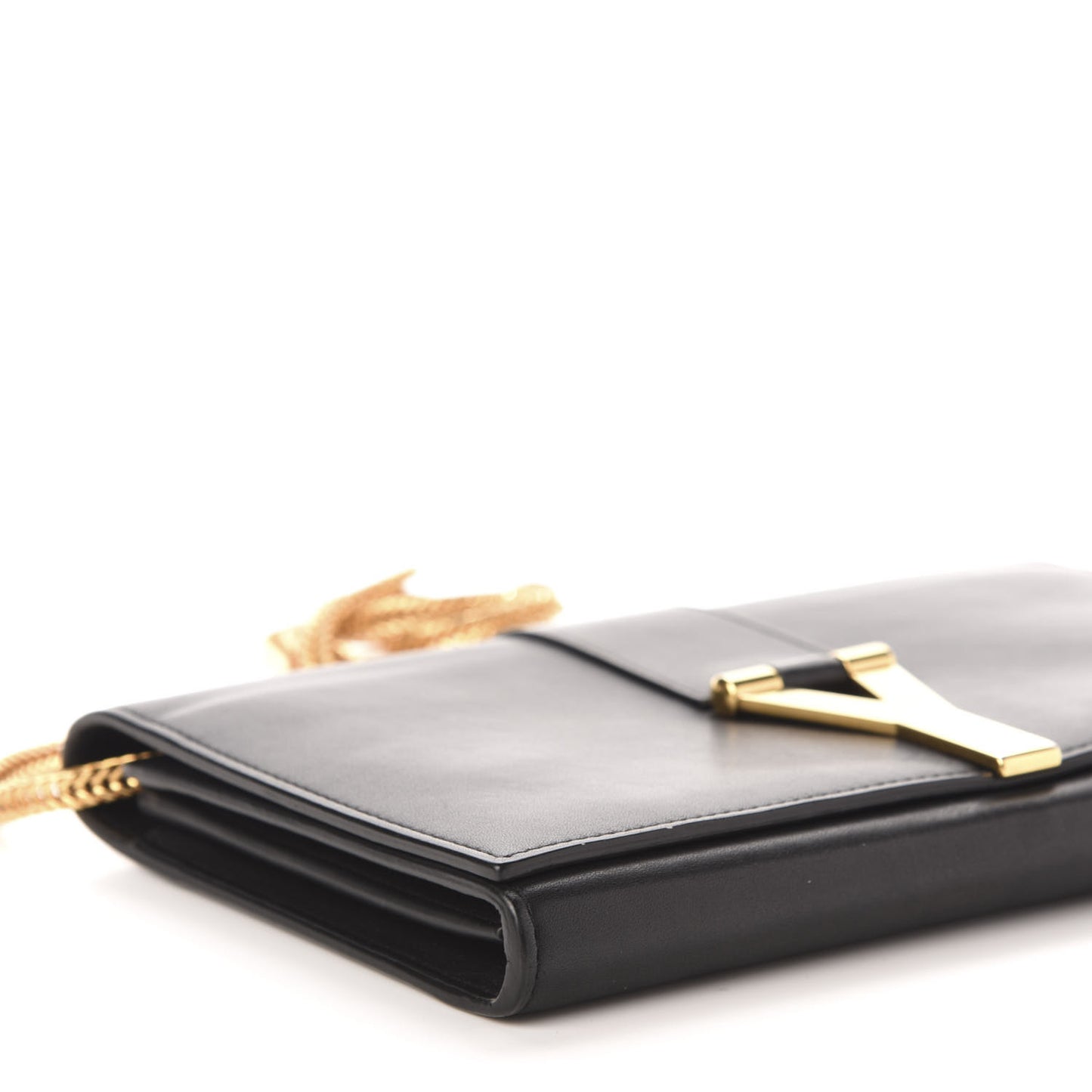 Calfskin Classic Y Ligne Chain Wallet Black