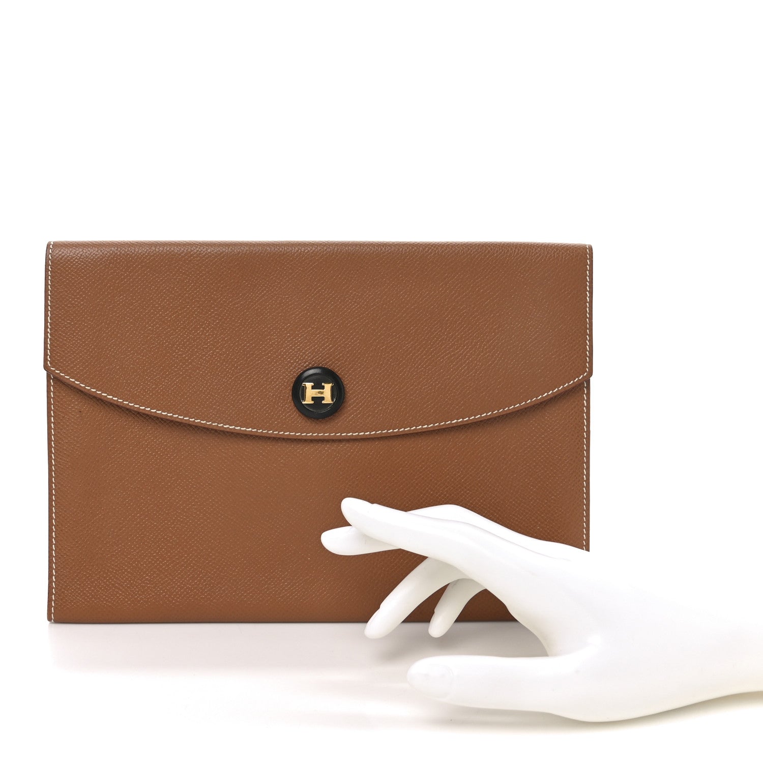 Hermes Courchevel Pochette Gold 2 of 8