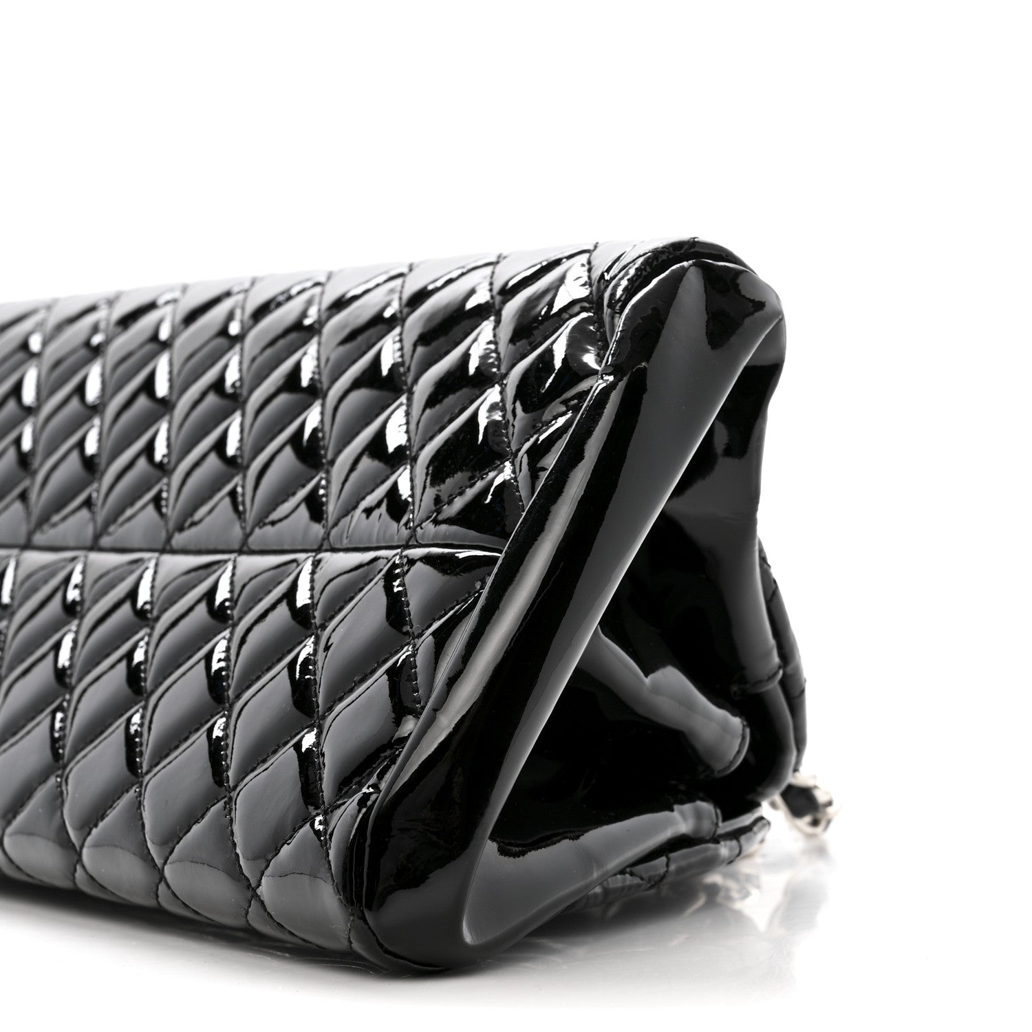 Chanel Patent Quilted Medium Just Mademoiselle Black 11 of 16