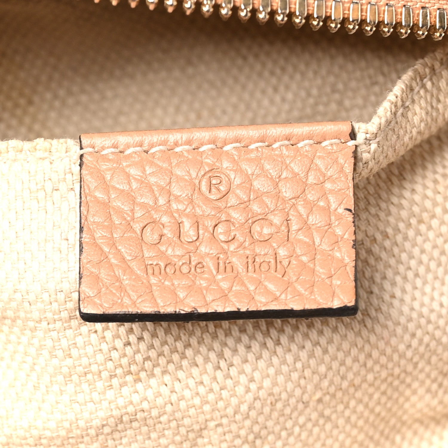 Gucci Pebbled Calfskin Small Soho Disco Bag Camelia 6 of 10