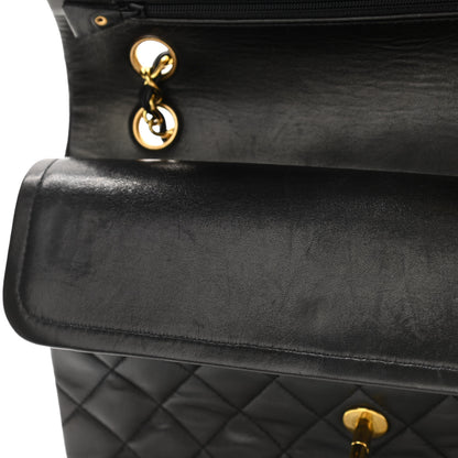 Chanel Lambskin Quilted Medium Double Flap Black 11 of 11