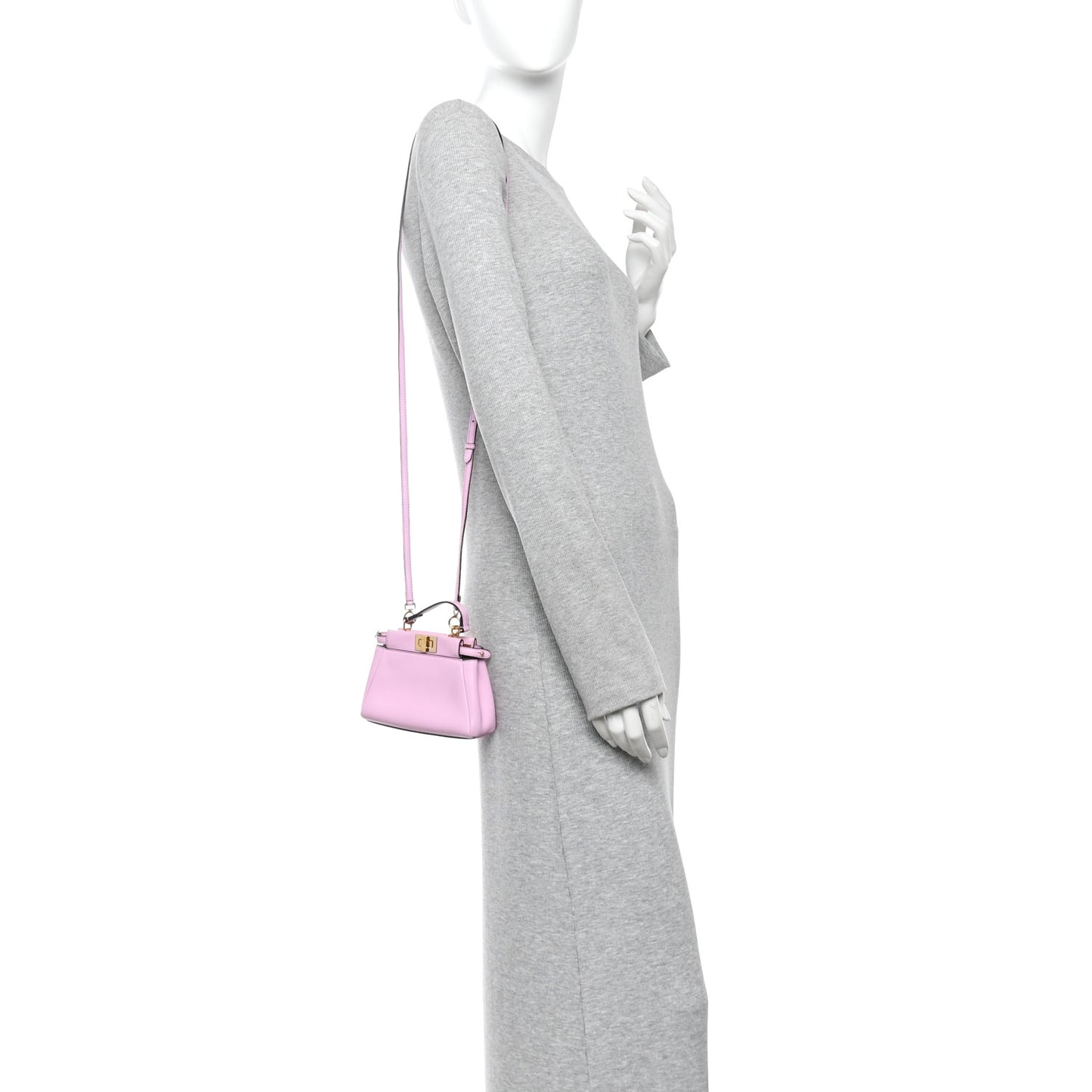 Shiny Nappa Micro Peekaboo Iconic Satchel Lavanda