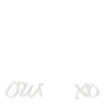Tiffany Sterling Silver Paloma's Graffiti Oui Love and Kisses Earrings 1 of 5
