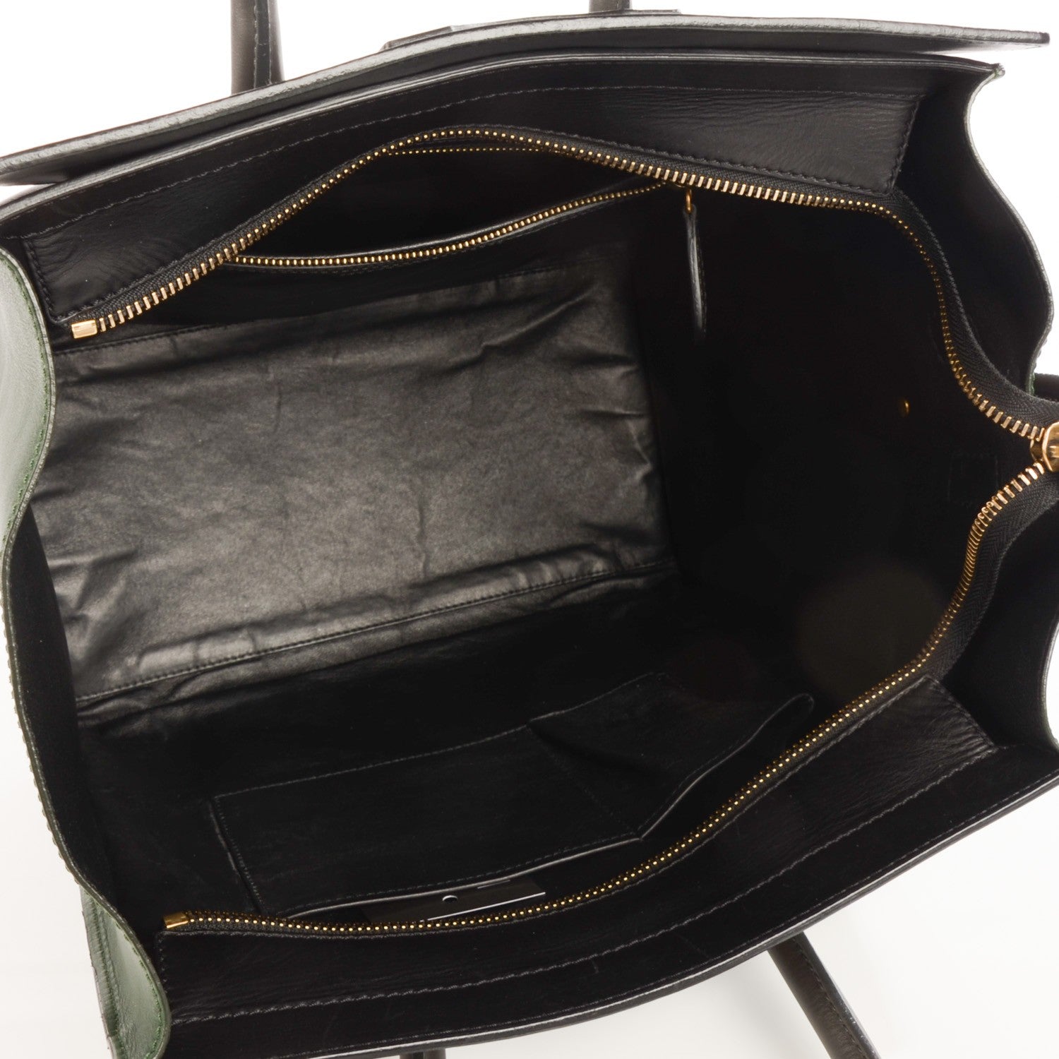 Celine Smooth Calfskin Mini Tri-Color Luggage Forest 5 of 8