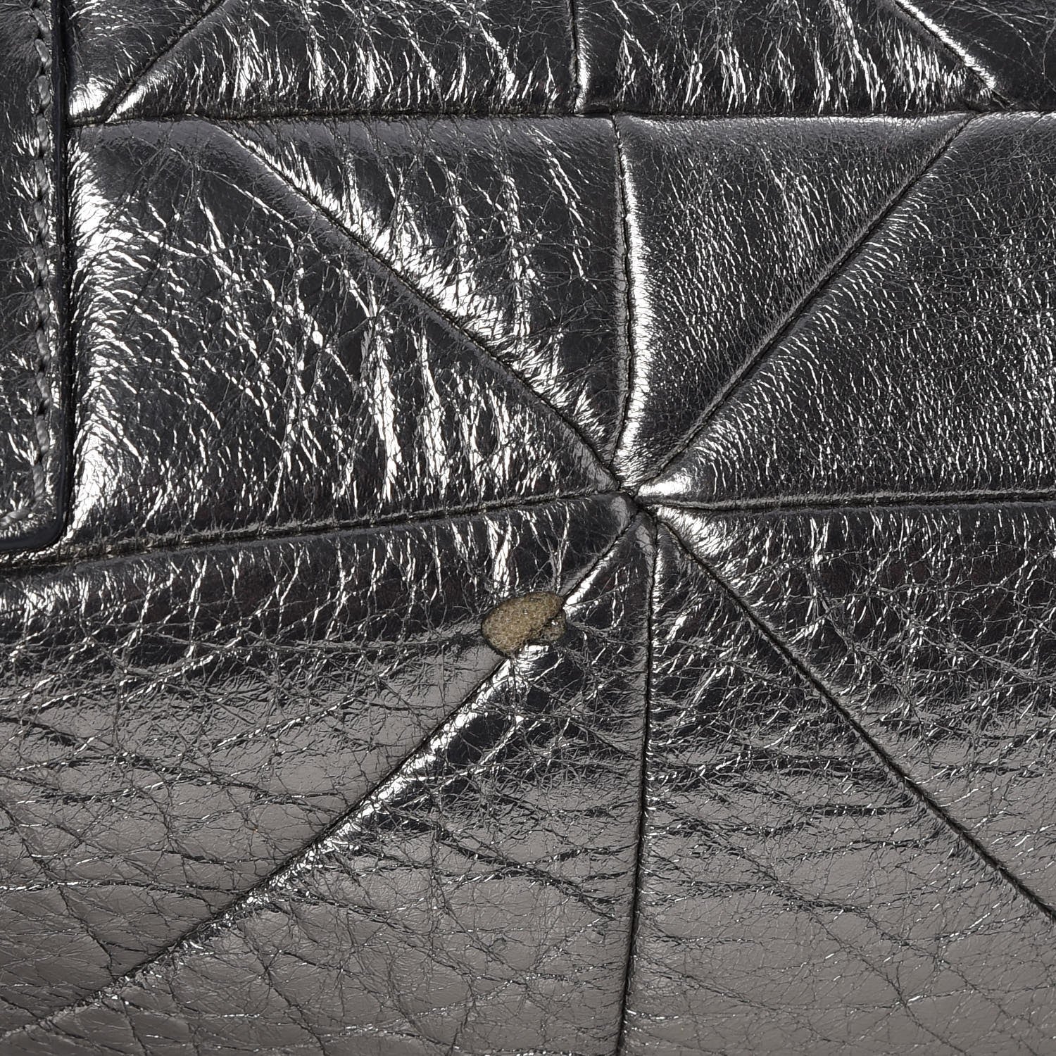 Marc Jacobs Metallic Calfskin Patchwork Stam Silver 14 of 16