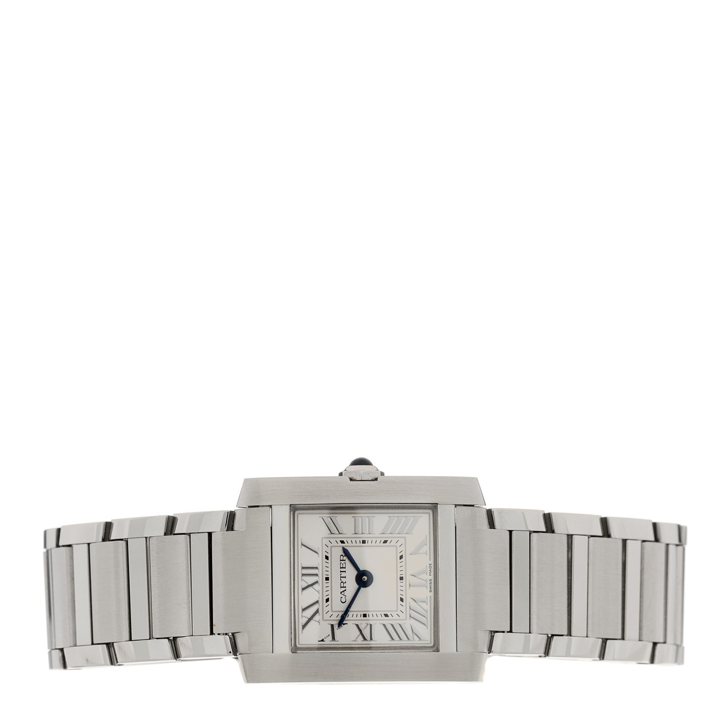 Stainless Steel 21mm Tank Francaise Quartz Watch Silver