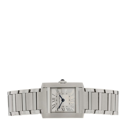 Cartier Stainless Steel 21mm Tank Francaise Quartz Watch Silver 2 of 5