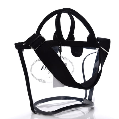 Prada Plexiglass Canapa Small Shopper Tote Black 4 of 8