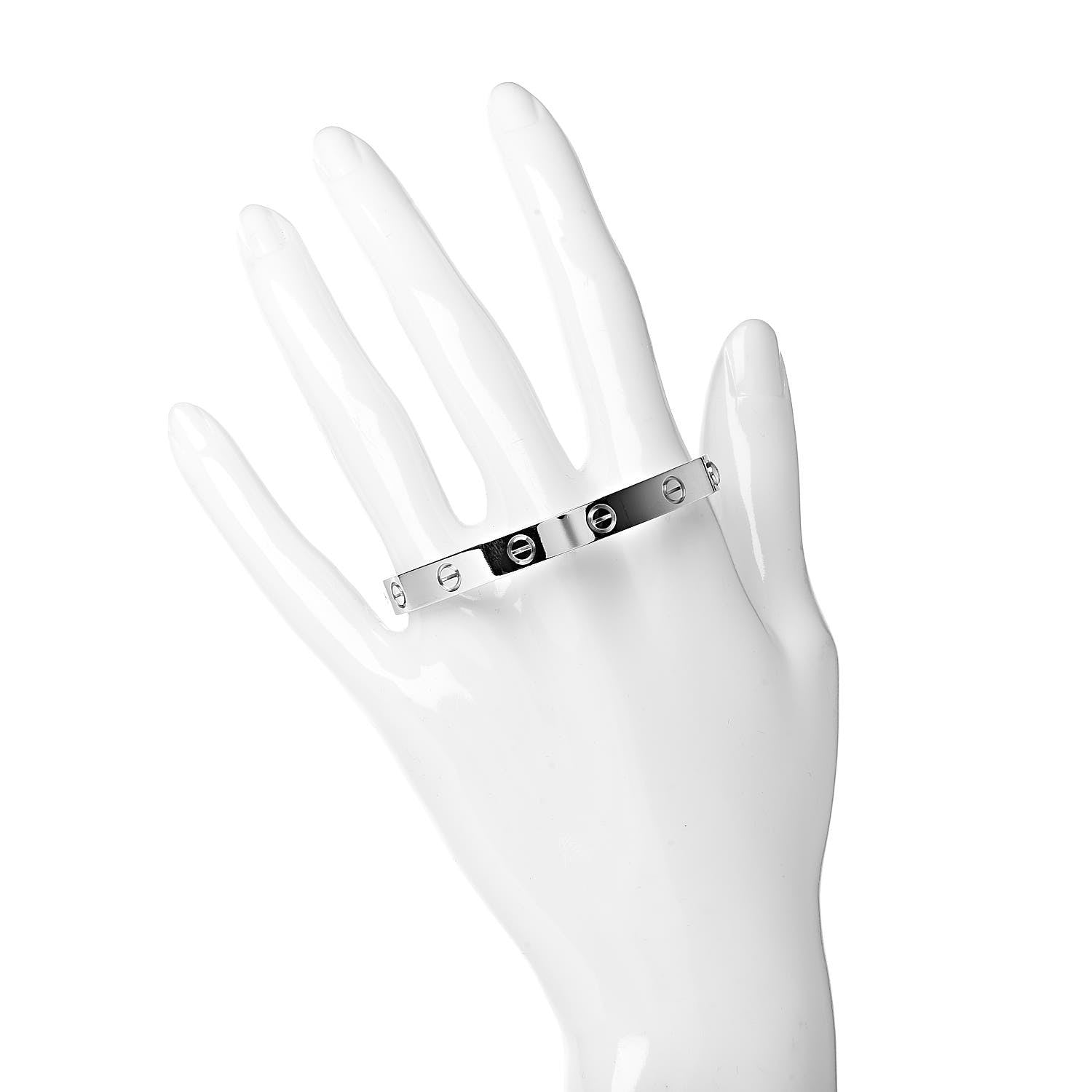 Cartier 18K White Gold LOVE Bracelet 16 2 of 6