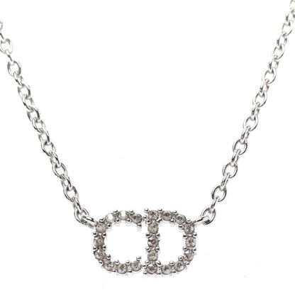 Christian Dior Metal Crystal Clair D Lune Necklace Silver 3 of 4