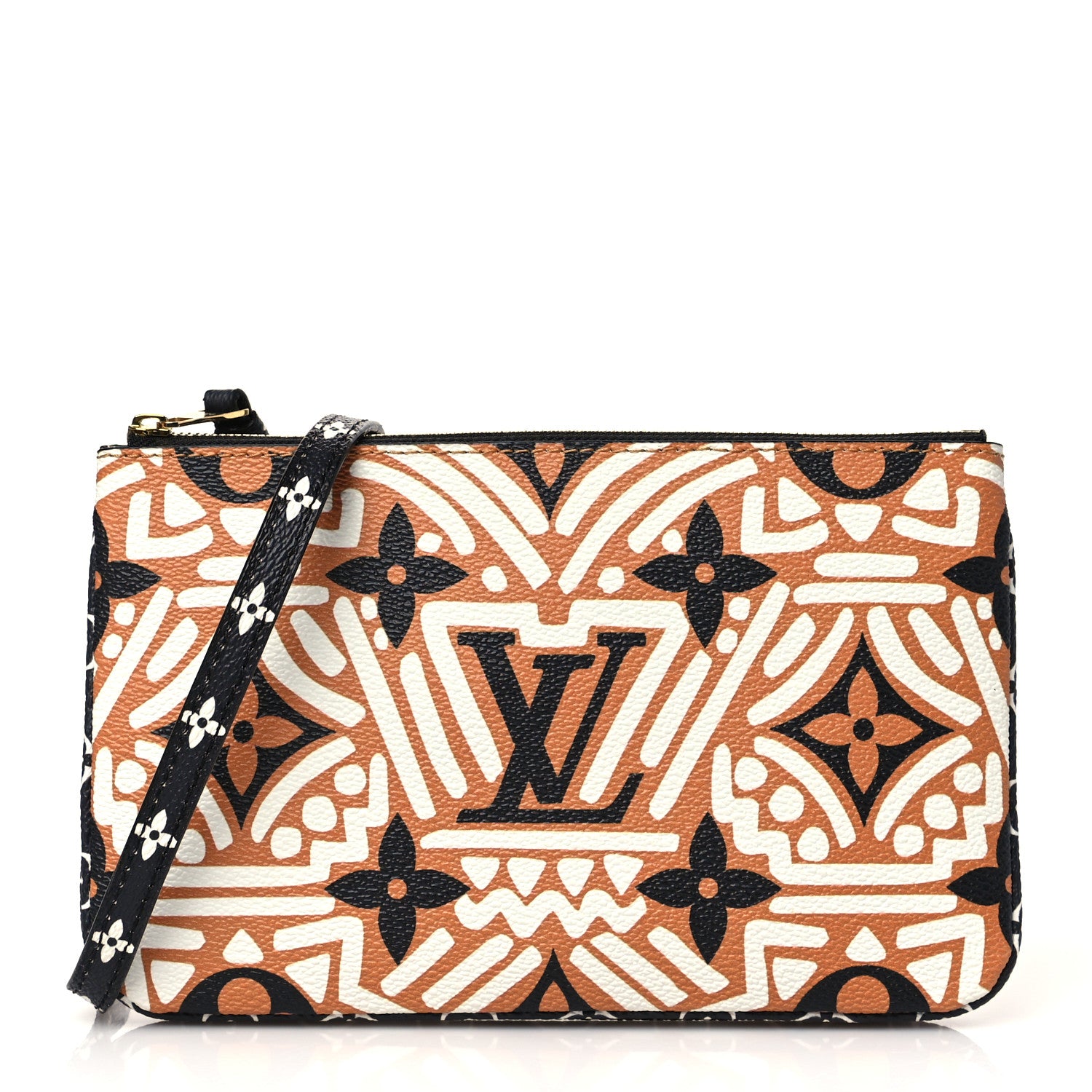 Louis Vuitton Monogram Giant Crafty Double Zip Pochette Creme Caramel 1 of 10