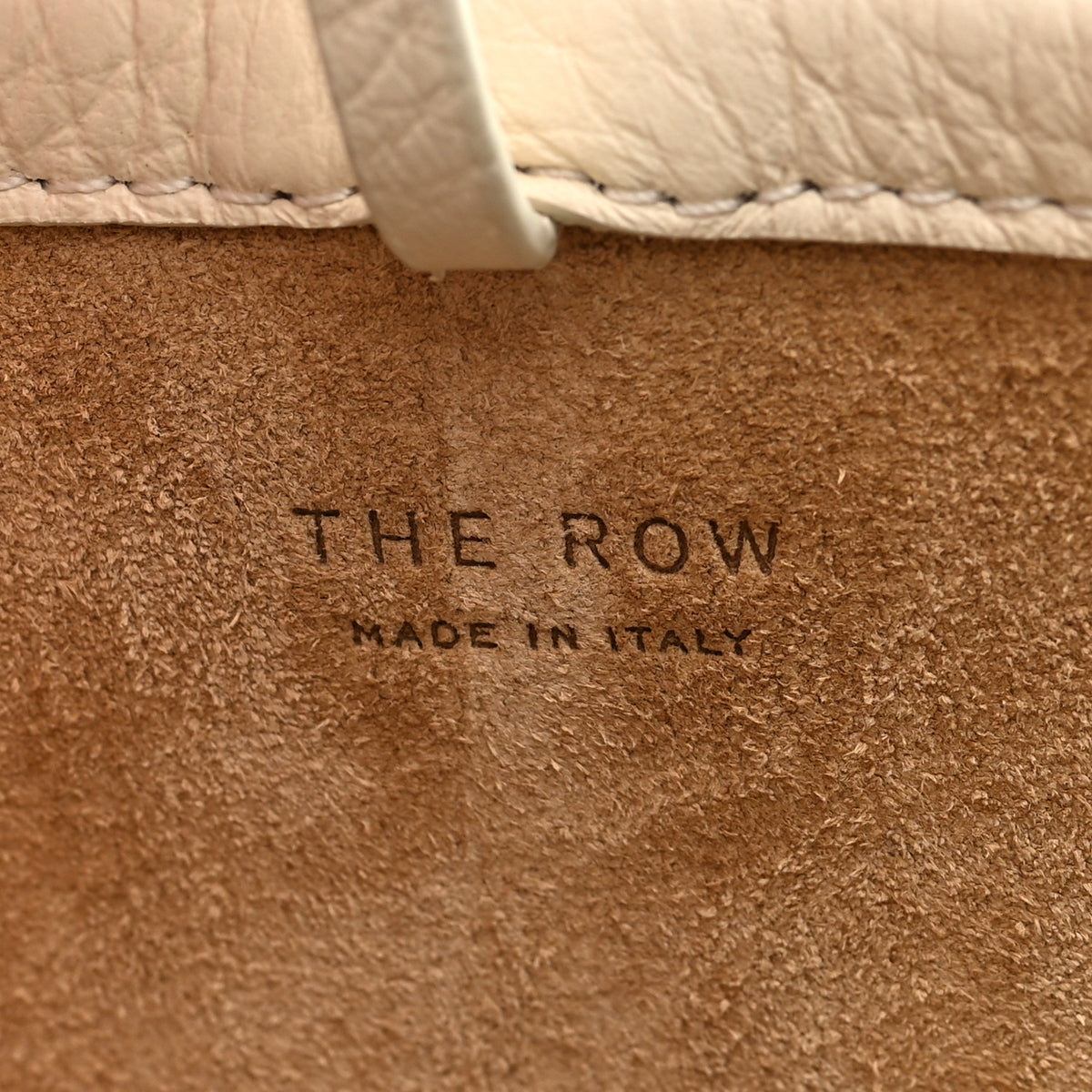 Grained Calfskin Small N/S Park Tote Ivory