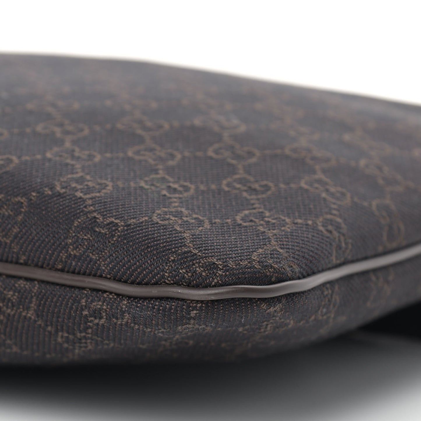 Denim Monogram Messenger Bag Dark Brown