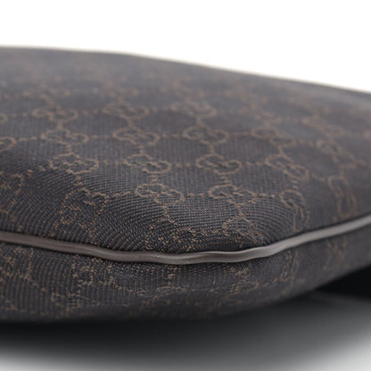 Gucci Denim Monogram Messenger Bag Dark Brown 9 of 11