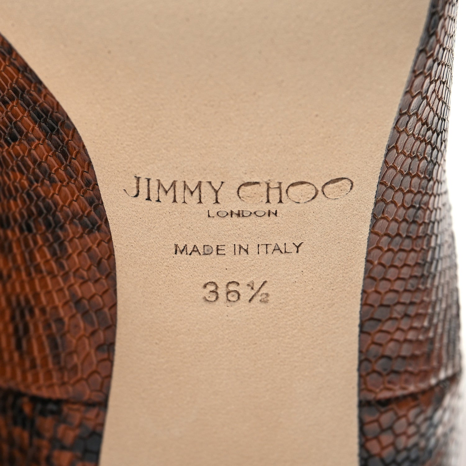 Jimmy Choo Snake Printed Mavis 85 Tall Boots 36.5 6 of 6