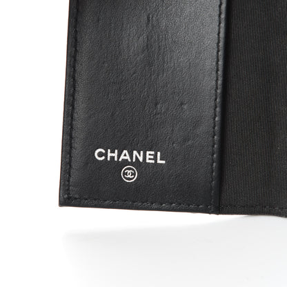 Chanel Goatskin Camellia Embossed 4 Key Holder Black 6 of 11