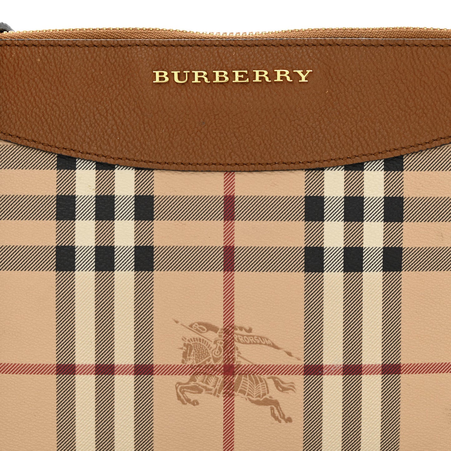 Haymarket Check Peyton Crossbody Clutch Bag Toffee