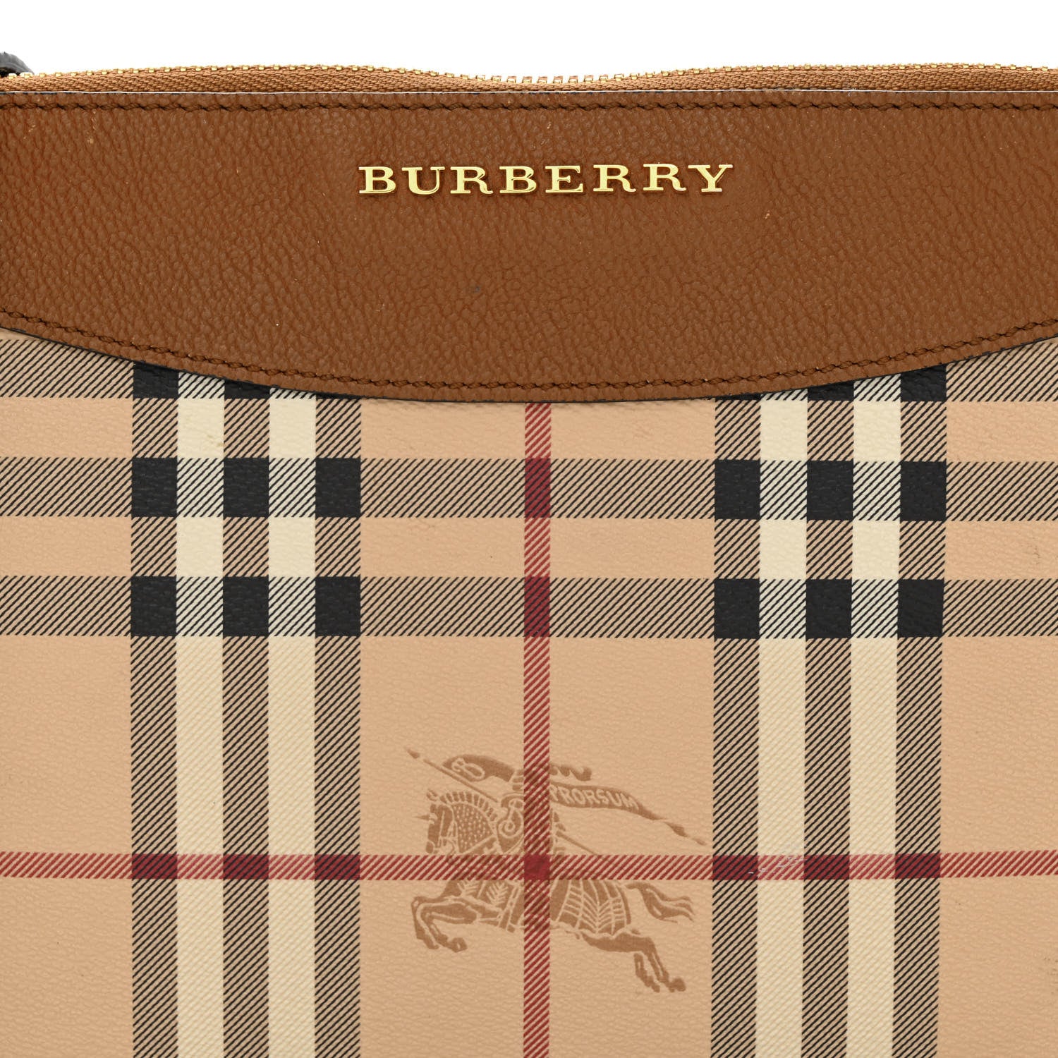 Burberry Haymarket Check Peyton Crossbody Clutch Bag Toffee 10 of 15