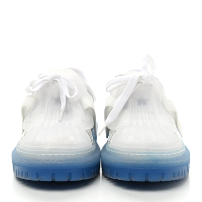Christian Dior Calfskin Clear Rubber Dior-ID Platform Sneakers 36 White Deep Blue 2 of 9