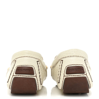 Louis Vuitton Calfskin Mens Monte Carlo Car Shoe Moccasin Loafers 36.5 White 4 of 17