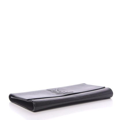 Saint Laurent Calfskin Monogram Large Belle De Jour Clutch Black 4 of 13